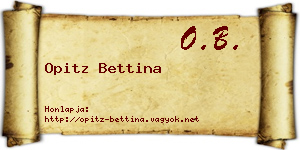 Opitz Bettina névjegykártya